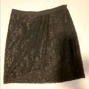 Black, lace mini skirt.